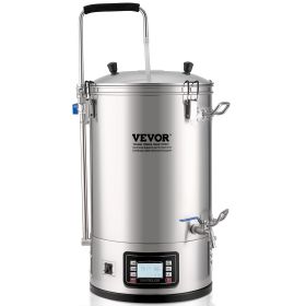 VEVOR Electric Brewing System, 9.2 Gal/35 L Brewing Pot, All-in-One Home Beer Brewer with Pump, Mash Boil Device with Panel